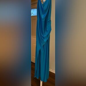 Fashion nova split dress, blue, medium